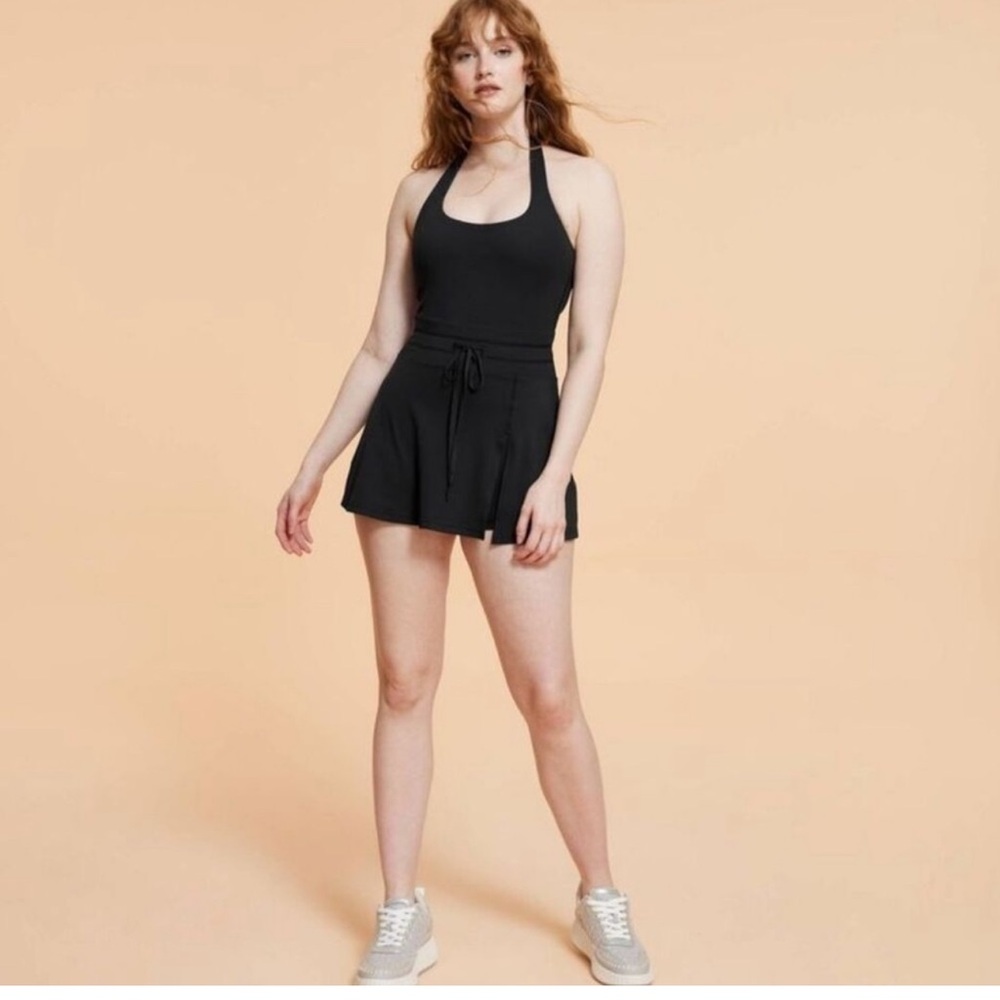 Blogilates Women's Game Set Match Halter Active Dress Black XL